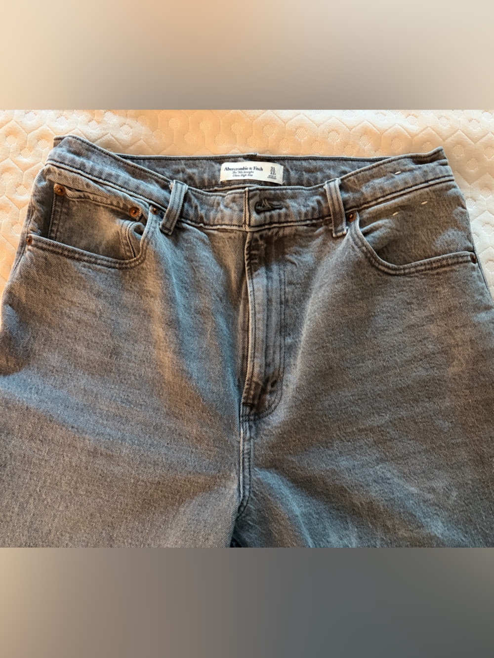 Abercrombie & Fitch Gray High-Rise Jeans